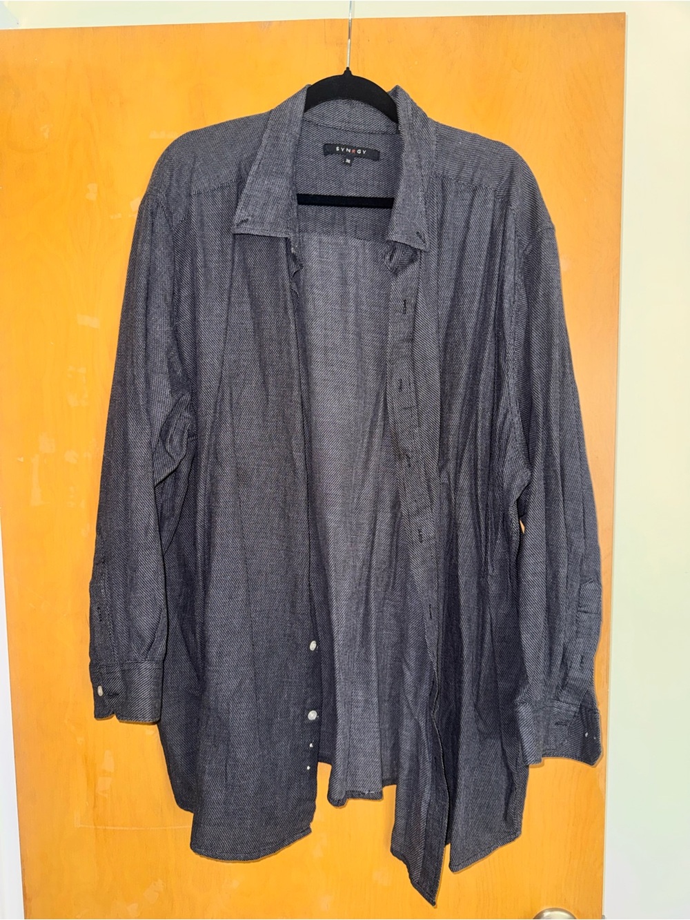 Men's Dark Gray Lightweight Button-Up Jacket